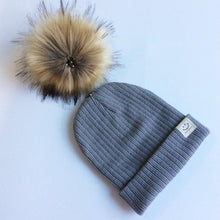 将图片加载到图库查看器，Winter Baby Boy Girl Artificial Pompom Knitted Hat Toddler Kids Caps With Pompon for Newborn
