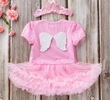 Load image into Gallery viewer, Pink Baby Luxury Bodysuit Infant Girls Princess Puffy Dress Baby Gown Party Wedding Excellent Girls Gift
