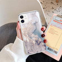 将图片加载到图库查看器，Fashion Marble Pattern Phone Case For iPhone 13 12 11 Pro Max 7 8 6 6S Plus X XR XS Max 12Mini 5 5S SE Cute Soft TPU Cover Full Body Protection with Raised Bezel
