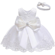 将图片加载到图库查看器，Luxury Modern Baby Girl Christmas Dress Newborn Baby Girls Bow Dresses For Baby 1st Year Birthday Party
