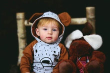 Load image into Gallery viewer, Newborn Boy Long Sleeve Bear Infant Hoodie Pant Tracksuit Set Pajamas For Kids In Bear Deisgn
