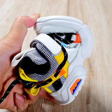 将图片加载到图库查看器，New Kids Shoes Toddler Girls Boy Sneakers Lace Up Design Mesh Breathable Children Tennis Fashion Little Baby Shoes
