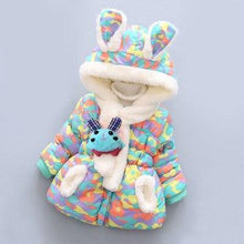 Load image into Gallery viewer, Luxury Newborn Children Plus Cute Hooded Cotton Jacket  Infant Clothing for Baby Girls In Elegant Colorful Design  For Winter

