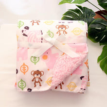 Load image into Gallery viewer, Baby Blankets New Layer Coral Fleece Infant Swaddle  Wrap Owl Printed Newborn Baby Bedding Blanket

