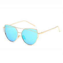 Load image into Gallery viewer, Luxury Vintage Modern Cat Eye Metal High Quality Frame  With Miror Sunglasses For  Women and Lady sunglasses With UV400 Protection
