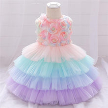Load image into Gallery viewer, Luxury Elegant Handamde Girls Baby Dresses Lace Tulle Baptism Dresses for  Party and  Wedding Baby Clothing Dress

