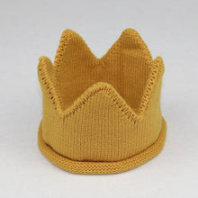 将图片加载到图库查看器，Modern Luxury New Trend  Baby Hat Girls and Boys Crown Knitted Cap Toddler Empty Top Hats Newborn Design Woolen Yarn Bonnet For Kids

