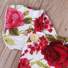 将图片加载到图库查看器，Luxury Modern Cute Floral Romper Baby Girls Clothes Jumpsuit Romper Headband Toddler Dress With Bow For Girls
