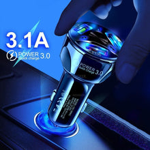 将图片加载到图库查看器，NEW 30W 3A Car Charger Quick Charge 3.0 4.0 Universal 3 USB Port Fast Charging Adapter For Car
