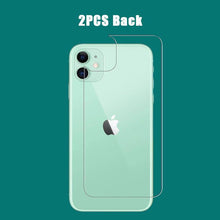 Load image into Gallery viewer, 3 In 1  2PCS Front+Back+Lens Full Cover Tempered Glass Film For iPhone 12 11 Pro Max Mini Screen Protector For iPhone 13 Pro Max Glass Temper Glass Film Temper Glass Film Premium HD Clarity Anti-Fingerprint/Scratch for iPhone
