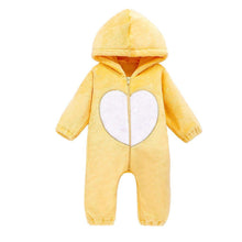 Load image into Gallery viewer, New Trend Cozy Warm Winter Newborn Zipper Heart Fleece Climbing Hooded Romper Baby Suit Outwear Jumpsuit For Baby Boys And Girls
