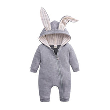 Load image into Gallery viewer, Elegant Baby Clothes Rompers Jumpsuits Newborn Cartoon Little Bee Rabbit Ears Zipper Clothes Cotton Jackets For Kids
