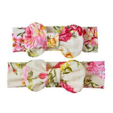 Load image into Gallery viewer, Mother &amp; Baby Headband for Girl Bow Hairband Floral Elastic Hair Bands Parent-Child Turban Hair Accessories Bow For Mother and daughter
