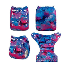 将图片加载到图库查看器，ModernLuxury Printed Baby Cloth Diaper Reusable Cloth Nappy Snap Adjustable Pocket Diaper Nappies For Baby Kids
