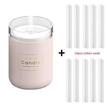 Load image into Gallery viewer, 280ML Ultrasonic Air Humidifier Candle Romantic Soft Light USB Essential Oil Diffuser Car  Aroma Mist Maker
