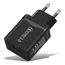 Load image into Gallery viewer, Fast Universal Portable Quick Charge 3.0 4.0 USB Charger 5V 3A Fast Charging Adapter Lightweight Mobile Phone Charger
