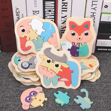 将图片加载到图库查看器，Wooden Children Colorful Animal Stevvex Puzzle for Toddler Creative Puzzle Early Educational Toys for Boys and Girls 2-4
