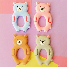 Load image into Gallery viewer, 4pcs  Bear Silicone  Teether Baby Teething Toys Chewable  Cartoon Animal Shape Baby Products Nursing Gift
