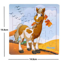 Load image into Gallery viewer, 38 Style Cartoon Wooden Puzzle Children Animal/ Vehicle Toy For  2-6 Year Baby Early Educational Toys for Kids
