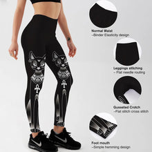 将图片加载到图库查看器，Summer style Hot Leggings For Women's cute Black white cat Digital Printing Elasticity Pants pants Plus size Drop ship
