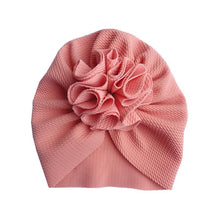Load image into Gallery viewer, Handamde Elegant Baby Hats for Girls Big Bow Turban Hat Newborn  Baby Beanie Cap Solid Color Style

