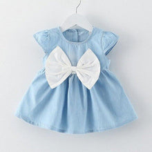 将图片加载到图库查看器，Children's Wear Dress Girls  Dresses For Party and Wedding with 100% Cotton Striped Lapel Fly Sleeves
