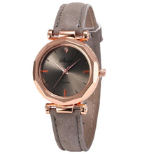 将图片加载到图库查看器，Women Watch Rhinestone Fashion Exquisite Women Leather Casual Watch Luxury Analog Quartz Crystal Wristwatch Bracelet Watch For Women and Girls
