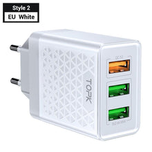 Load image into Gallery viewer, Black Dual Port Quick Charge 3.0 USB Charger QC 3.0 Fast Charging Multi Charger Portable Travel Wall Modern Phone Charger
