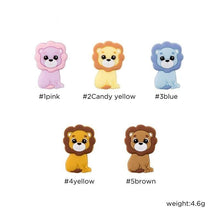 Load image into Gallery viewer, 5PCS/SET  Silicone Animal Beads BPA Free Baby Teething Beads Toy For Pacifier Clips New Born Silicone Rodent Tiny Rod Baby Teether For Baby Kids
