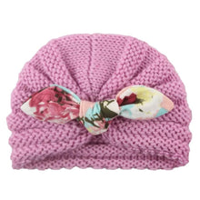 将图片加载到图库查看器，New  Handmade Cotton Girl Hat Autumn Winter Baby Boy Girl Hat Colorful Bow Elastic Cute Baby Turban In Elegant Design
