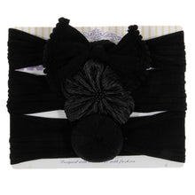 Load image into Gallery viewer, Fashion Baby Nylon Bow Headband Newborn Bowknot Round Ball Head wrap Flower Turban Girls Hair Bands Bow For Kids
