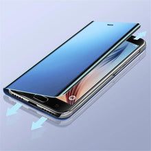 Load image into Gallery viewer, Smart Flip Phone Case For iPhone X XR XS 5 5S SE 7 8 6 6S Plus 11 12 13 Mini Pro Max 2020 Mirror Window Standing Holder Cover  Mirror Screen Smart Plating Case 360 Full Body Ultra Thin Intelligent Protective Case
