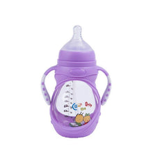 将图片加载到图库查看器，Infant Food Silicone Glass Feeding Bottle For Baby Feeding Bottle Children Drink Water to Feed Glass For Baby
