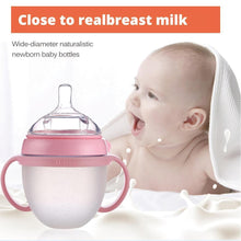 Load image into Gallery viewer, Baby Bottle For Milk and Breastmilk Wide Neck Soft Silicone Feeding Container Baby Water Bottle kids Nursing Bottles

