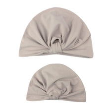 将图片加载到图库查看器，Modern popular Mother and Daughter Turban Headband Set Girls Headwear Mother and Baby Turban Headbands Set Lovely Knot Beanie Baby Hair Accessories

