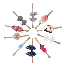 将图片加载到图库查看器，Luxury Modern 10PCS Set Kids Headband Bow For Girl Rabbit Ear Hairbands Turban Knot Kids Turbans Accessories  Headband
