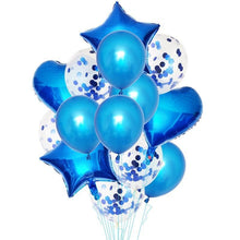 将图片加载到图库查看器，14Pcs Multi Confetti Balloons For Happy Birthday Party Balloons In Several Luxury Variant Helium Ballons For Celebrations for Boy Girls and  Babies party
