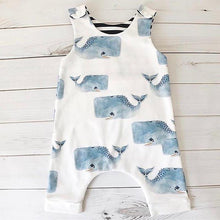 Load image into Gallery viewer, Newborn Baby Summer Clothing Sleeveless Whales Print Romper Jumpsuit Sun suit Playsuits For Boys

