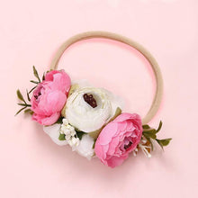 将图片加载到图库查看器，Modern Fashion Floral Headband Newborn Baby Elastic Hairbands Pearl Fresh Style Bow Knot For Girls

