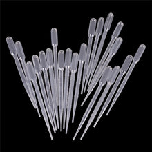 Load image into Gallery viewer, 100Pcs/Lot 0.2ml/1ml/2ml/3ml Plastic Squeeze Transparent Pipettes  with Scaled for Silicone Mold UV Epoxy Resin Jewelry Making
