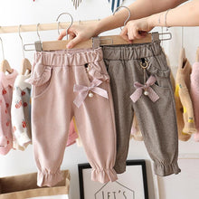 Load image into Gallery viewer, Clothing for Baby Girls Pants Dot Polka Bow Ruffles Casual Trousers Girls Princess Long Pant Children Clothes
