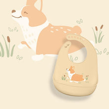 将图片加载到图库查看器，Cute Cartoon Print Baby Bibs Waterproof Soft Silicone Baby Feeding Stuff Dinosaur Pattern Bib For Kids
