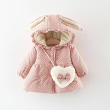Load image into Gallery viewer, Newborn Baby Girl Clothes Floral Hooded Cotton-padded Jacket Outerwear For Girls

