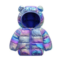Load image into Gallery viewer, Shiny Toddler Baby Warm Hooded Coat Winter Outerwear Infant Clothes Cute Jacket Baby Clothes For Girls
