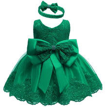 将图片加载到图库查看器，Luxury Modern Baby Girl Christmas Dress Newborn Baby Girls Bow Dresses For Baby 1st Year Birthday Party

