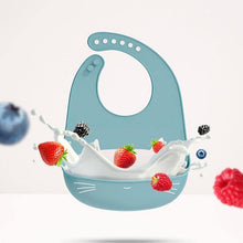 将图片加载到图库查看器，Silicone Baby Bibs waterproof Baby Saliva Towel Animal Adjustable Cloths Bandana Soft Feeding Cartoon Bib For Kids
