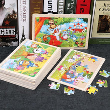 将图片加载到图库查看器，24 Slice Wood Puzzles Children Adults Vehicle Puzzles Wooden Toys Learning Education Environmental Assemble Educational Games For Kids and Babies
