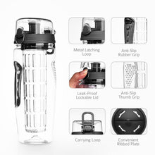 将图片加载到图库查看器，900mlFruit Infuser Water Bottle Juice Shaker Sports Lemon Water Bottle Fitness Sport Fruit Drinking Bottles Gadget For Fitness Sport and Excerises In Modern New Trend Design
