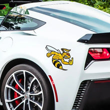 Load image into Gallery viewer, EARLFAMILY Cartoon Car Styling Strong Bee Car Stickers Motorcycle Helmet Vinyl Bumblebee Decal Bumpers Car Accessories
