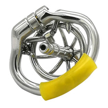 Load image into Gallery viewer, Happygo Stainless Steel Chastity Device with Urethral Catheter and Anti-Shedding Ring,Cock Cage,Penis Ring,S055-2
